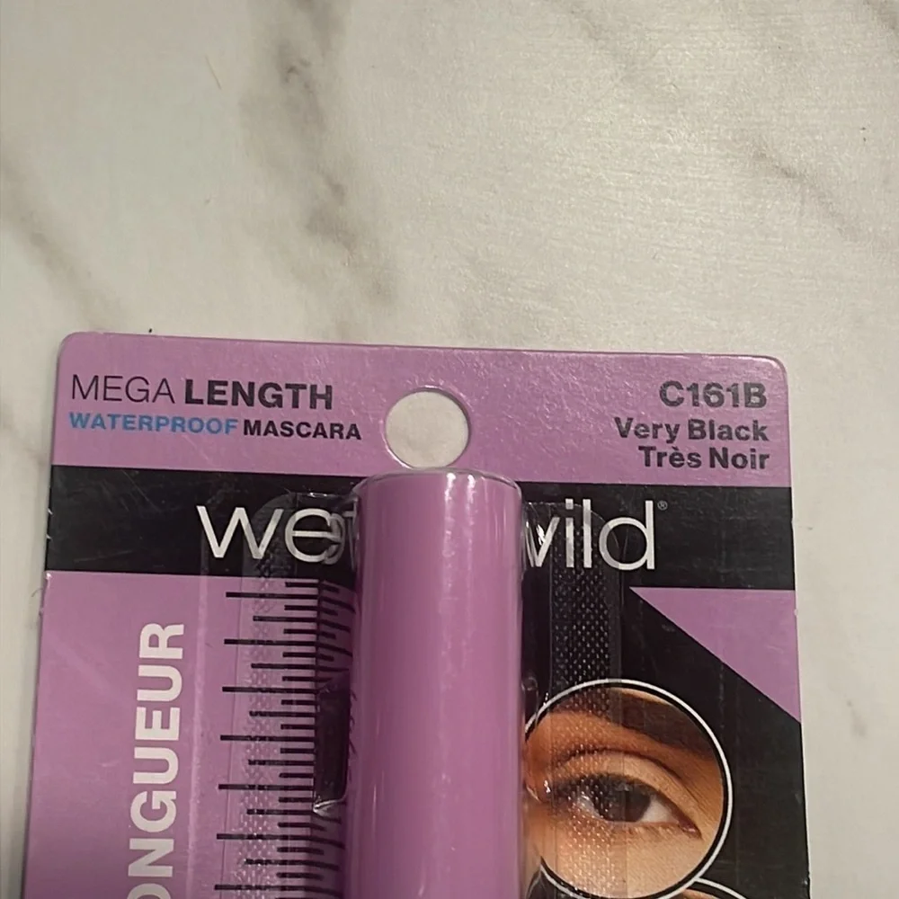 Wet n Wild Mascara Very Black Mega Length Waterproof makeup New Size .21fl. Oz.